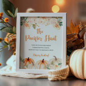 Een beetje pompoen Baby shower spel teken Poster