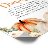 Een beetje pompoen Baby shower spel teken Poster (Hoek)