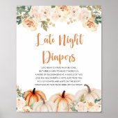 Een beetje pompoen Baby shower spel teken Poster (Voorkant)