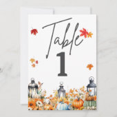 Een beetje pompoen Baby shower TABELNUMMERS Kaart (Voorkant)