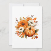 Een beetje pompoen Baby shower TABELNUMMERS Kaart (Achterkant)