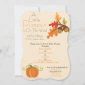 Een beetje pompoen Baby shower uitnodigen Kaart (Voorkant)