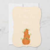Een beetje pompoen Baby shower uitnodigen Kaart (Achterkant)