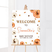 Een beetje pompoen Baby shower welkom Poster