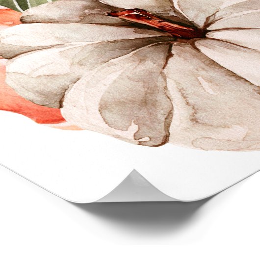 Een beetje pompoen Baby shower welkom Poster (Hoek)