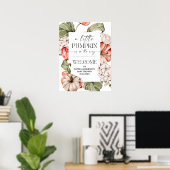 Een beetje pompoen Baby shower welkom Poster (Thuiskantoor)