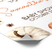 Een beetje pompoen Baby shower welkom Poster (Hoek)