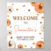 Een beetje pompoen Baby shower welkom Poster (Voorkant)
