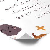 Een beetje pompoen Baby shower welkom Poster (Hoek)