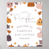 Een beetje pompoen Baby shower welkom Poster (Voorkant)