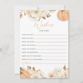 Een beetje pompoen Baby shower wensen voor Baby Ka Kaart (Voorkant)