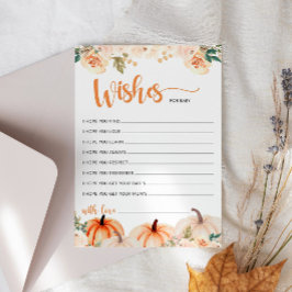 Een beetje pompoen Baby shower wensen voor Baby Ka Kaart