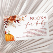 Een beetje pompoen Bloemen Baby shower Boeken voor Informatiekaartje