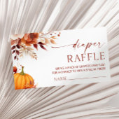 Een beetje pompoen Bloemen Baby shower Luier Raffl Informatiekaartje