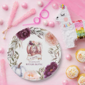 Een beetje pompoen bloemenfeest 1e herfst papieren bordje (Feest)