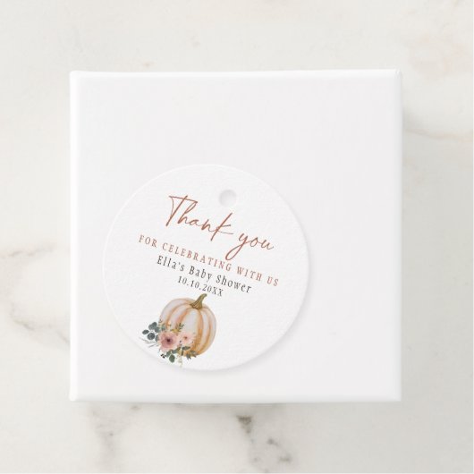 Een beetje pompoen bloesem bedankjes labels (In situ)