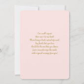 Een beetje pompoen blozen roze herfst baby shower  kaart (Achterkant)