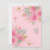 Een beetje pompoen blush roze Baby shower Kaart (Achterkant)