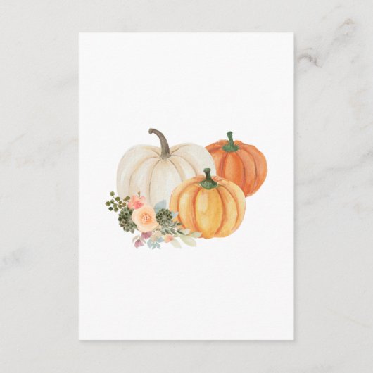 Een beetje pompoen boho boeken voor Baby Informatiekaartje (Achterkant)