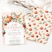 Een beetje pompoen boho Herfst bloemig Baby shower Kaart