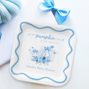 Een beetje pompoen boog golf Lijst Baby shower Papieren Bordje