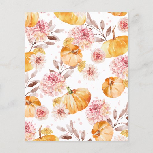 Een beetje pompoen budget baby douche uitnodiginge (Achterkant)