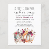 Een beetje pompoen budget Herfst bloemig Baby show (Voorkant)