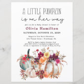 Een beetje pompoen budget Herfst bloemig Baby show (Voorkant)