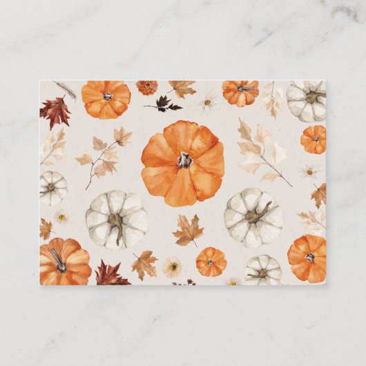 Een beetje pompoen cadeau register behuizing Kaart (Achterkant)