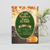 Een beetje pompoen doet mee aan de patch! Baby Sho Kaart (Staand voorkant)