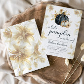 Een beetje pompoen Elegant Floral Baby shower Kaart