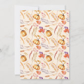 Een beetje pompoen Elegante Herfst Bloemen Kaart (Achterkant)
