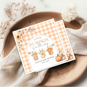 Een beetje pompoen Floral Herfst Baby shower serve Servet