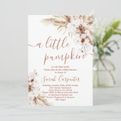 Een beetje pompoen gedroogd floreel Baby Show Uitn Kaart (Staand voorkant)