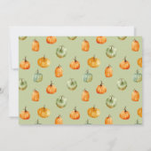 Een beetje pompoen geslacht onthullen Baby shower Kaart (Achterkant)