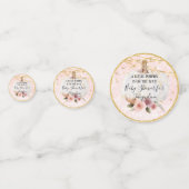 Een beetje pompoen goud glitter roze bloem Confett Confetti (Voorkanten)