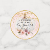 Een beetje pompoen goud glitter roze bloem Confett Confetti (Kleine voorkant)