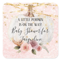 Een beetje pompoen gouden glitter bloemenWaterverf