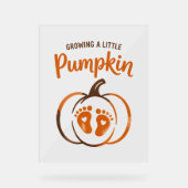 Een beetje pompoen Grappige Herfst Acryl Bord (Voorkant)