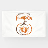 Een beetje pompoen Grappige Herfst Spandoek (Horizontaal)