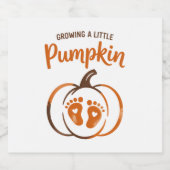 Een beetje pompoen Grappige Herfst Sparkling Wijnetiket (Enkel label)