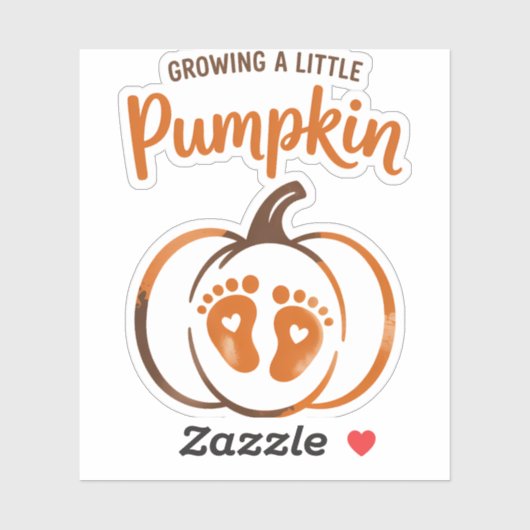 Een beetje pompoen Grappige Herfst Sticker (Vel)