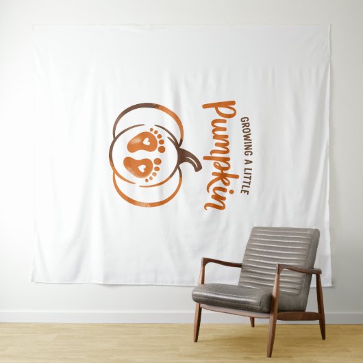 Een beetje pompoen Grappige Herfst Wandkleed (In Situ (horizontaal))