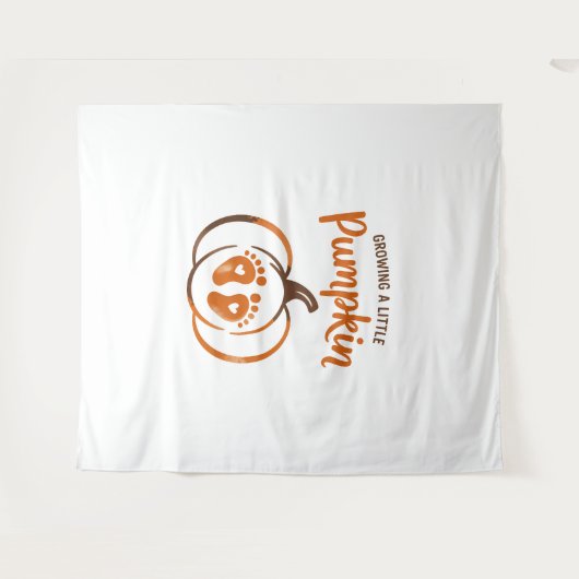 Een beetje pompoen Grappige Herfst Wandkleed (Voorkant (horizontaal))