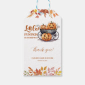 Een beetje pompoen Halloween Herfst Baby shower Cadeaulabel (Voorkant)