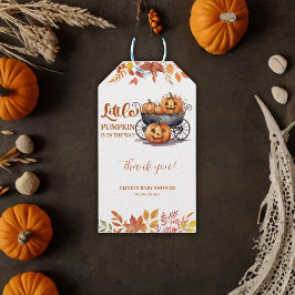 Een beetje pompoen Halloween Herfst Baby shower Cadeaulabel