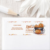 Een beetje pompoen Halloween Herfst Baby shower Etiket (Insitu)