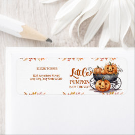 Een beetje pompoen Halloween Herfst Baby shower Etiket