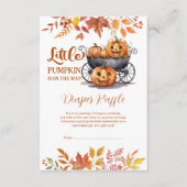 Een beetje pompoen Halloween Herfst Baby shower Informatiekaartje (Voorkant)