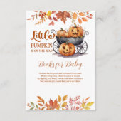 Een beetje pompoen Halloween Herfst Baby shower Informatiekaartje (Voorkant)